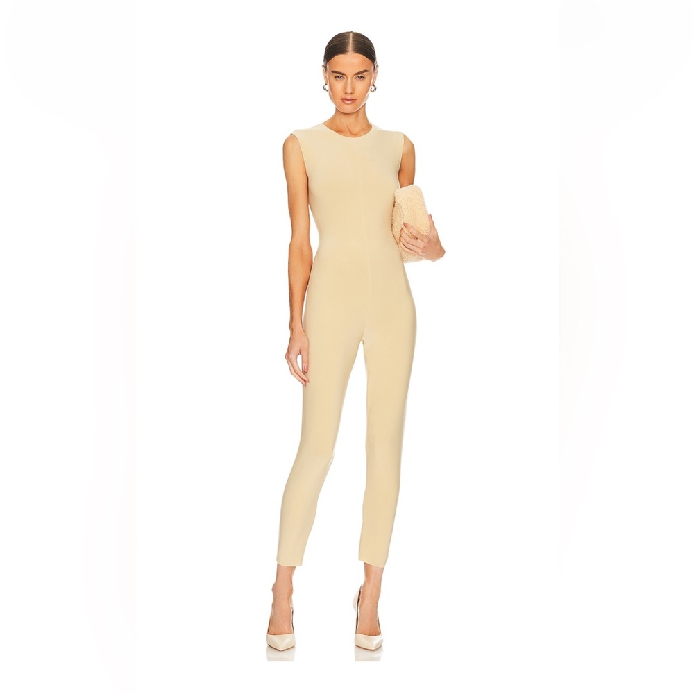 Norma Kamali Sleeveless Catsuit in Blonde